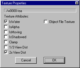 Texture Properties Dialog